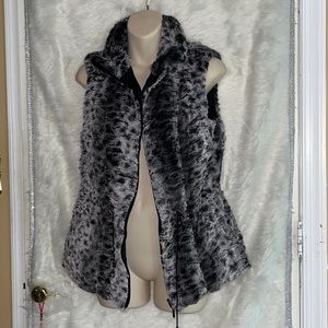 Faux Fur Reversible Vest Sleeveless Jacket Top